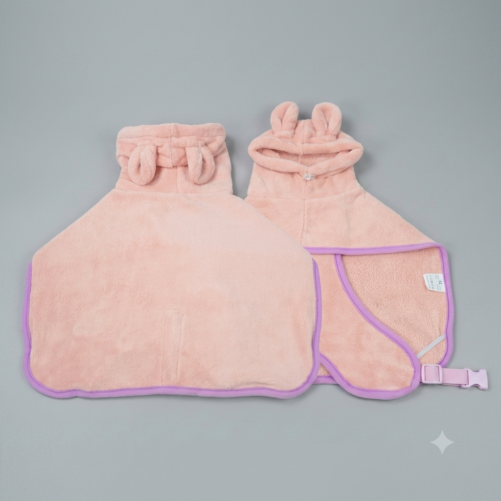 Hooded Pet Bathrobe - Super Absorbent, Fast Drying (XS-XL)