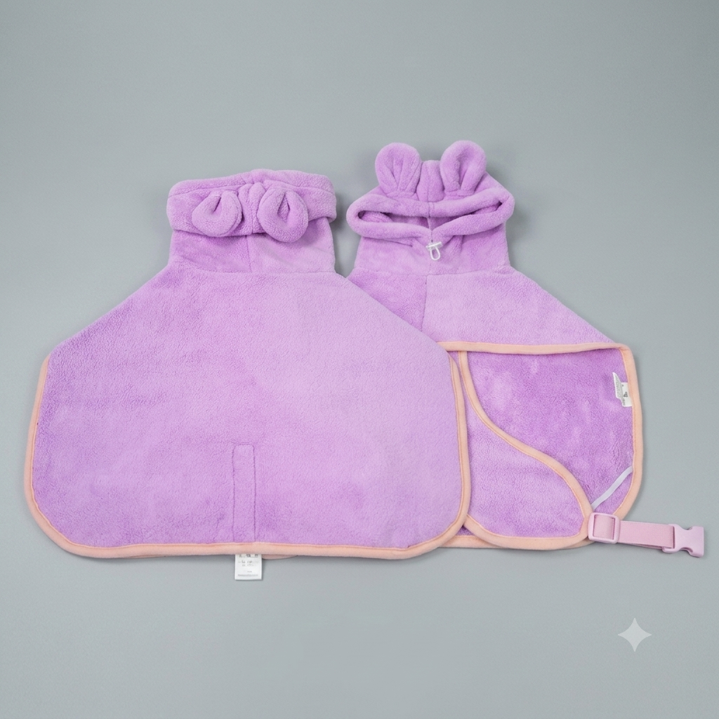 Hooded Pet Bathrobe - Super Absorbent, Fast Drying (XS-XL)