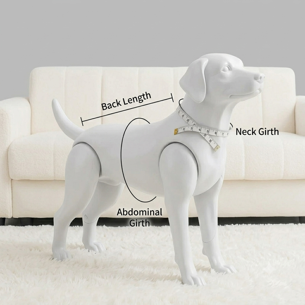 Cotton Hooded Pet Bathrobe with Adjustable Collar & Belly Strap