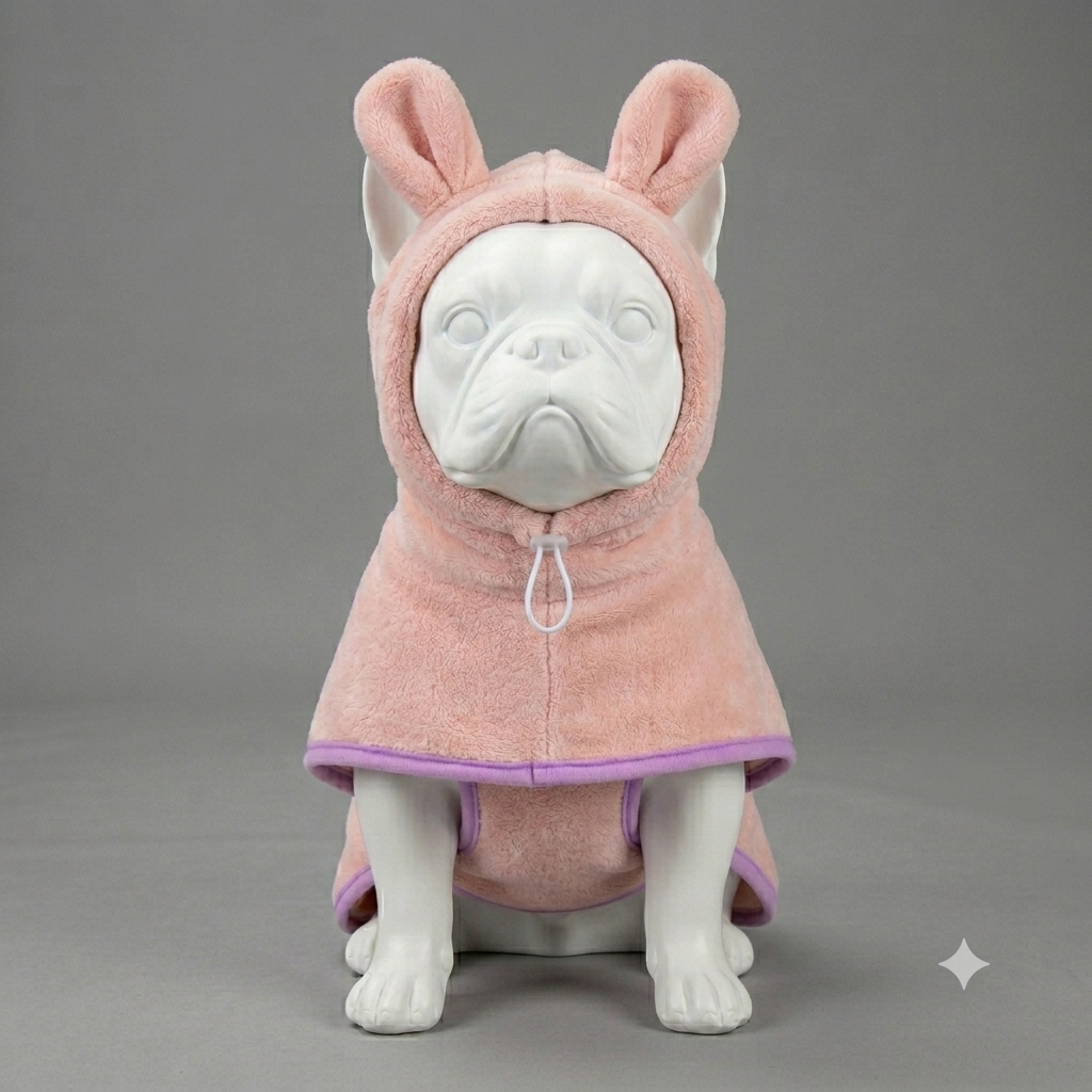 Hooded Pet Bathrobe - Super Absorbent, Fast Drying (XS-XL)