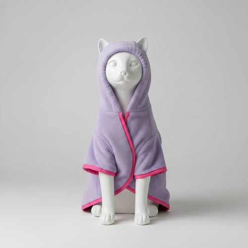 Hooded Pet Bathrobe — Super Absorbent, Fast Drying (XS–XL)