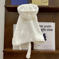 Quick Drying Dog Bathrobe Soft Microfiber Pet Towel Robe Hooded Warm Bath Robe for Small Medium Dogs Cats Puppy Pet Supplies