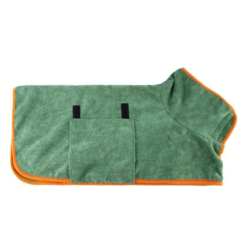 Large Dog Cat Bathrobe Full Coverage Super Absorbent Quick Dry Breathable Pet Robe Pet Health Care And Cleaning Pet Towels