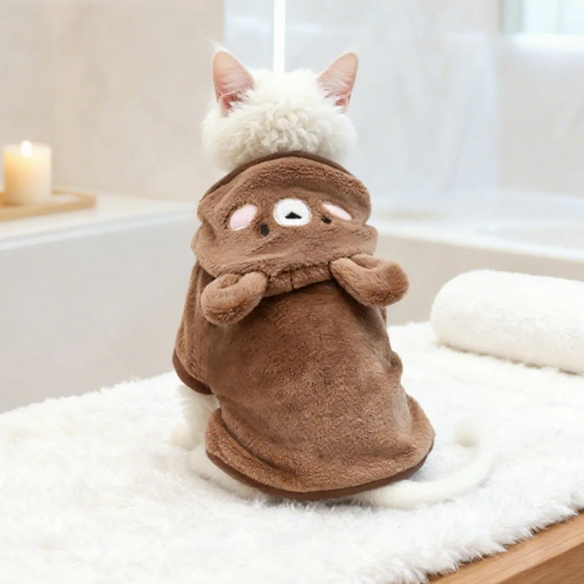 PETCIRCLE pet clothes small dog cute dog cartoon bath towel bathrobe cat nightgown collection