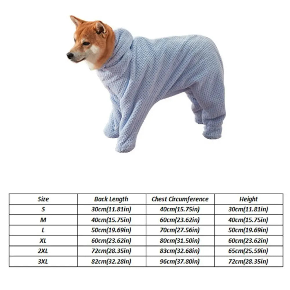 Practical Absorbent Pet Bathing Clothes Full-Coverage Soft Dog Drying Coat Quick-Dry Thickened Pet Bath Towel Winter