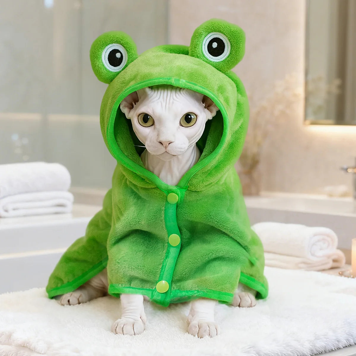PETCIRCLE pet clothes small dog cute dog cartoon bath towel bathrobe cat nightgown collection
