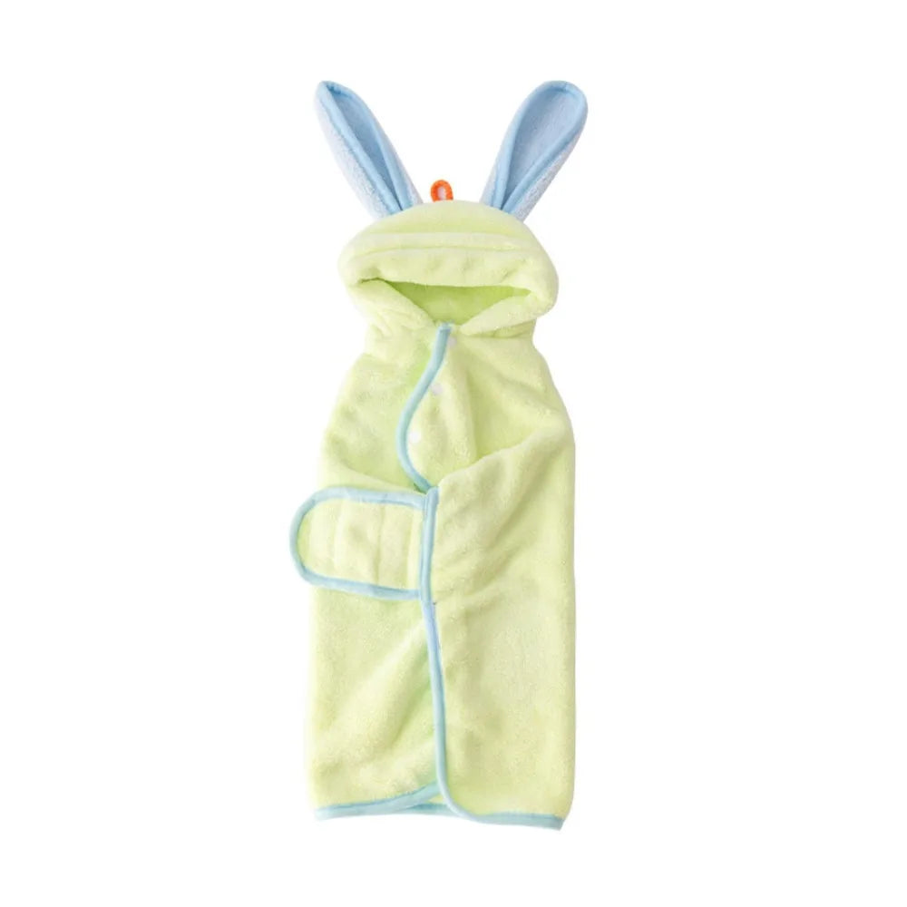 Super Absorbent Dog Hooded Bathrobe Coral Fleece Adjustable Pet Quick Drying Towel Soft Warm Microfiber Dog Towel Cat Dog