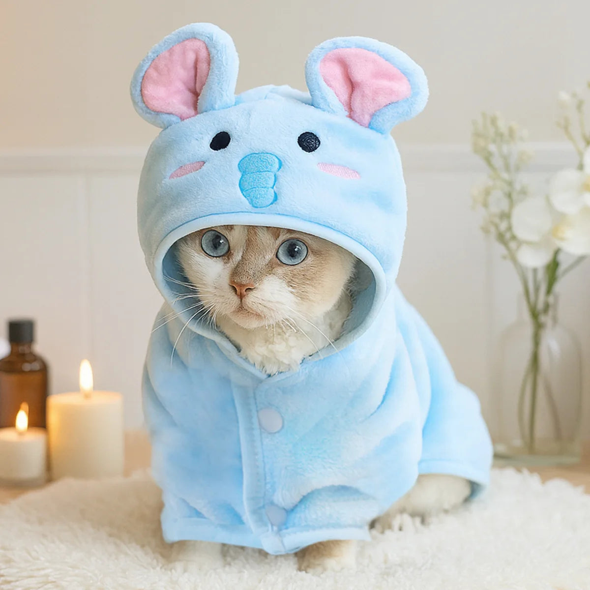PETCIRCLE pet clothes small dog cute dog cartoon bath towel bathrobe cat nightgown collection