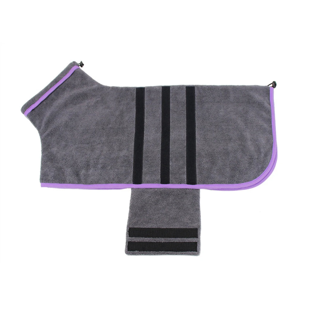 Dog Bathrobe Pet Absorbent Dog clothes Pet Quick-drying Microfiber Bathrobe for Medium and Large dog clothes bathrobe