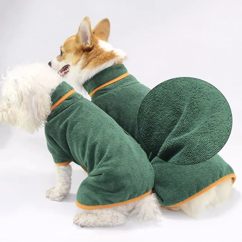 Large Dog Cat Bathrobe Full Coverage Super Absorbent Quick Dry Breathable Pet Robe Pet Health Care And Cleaning Pet Towels