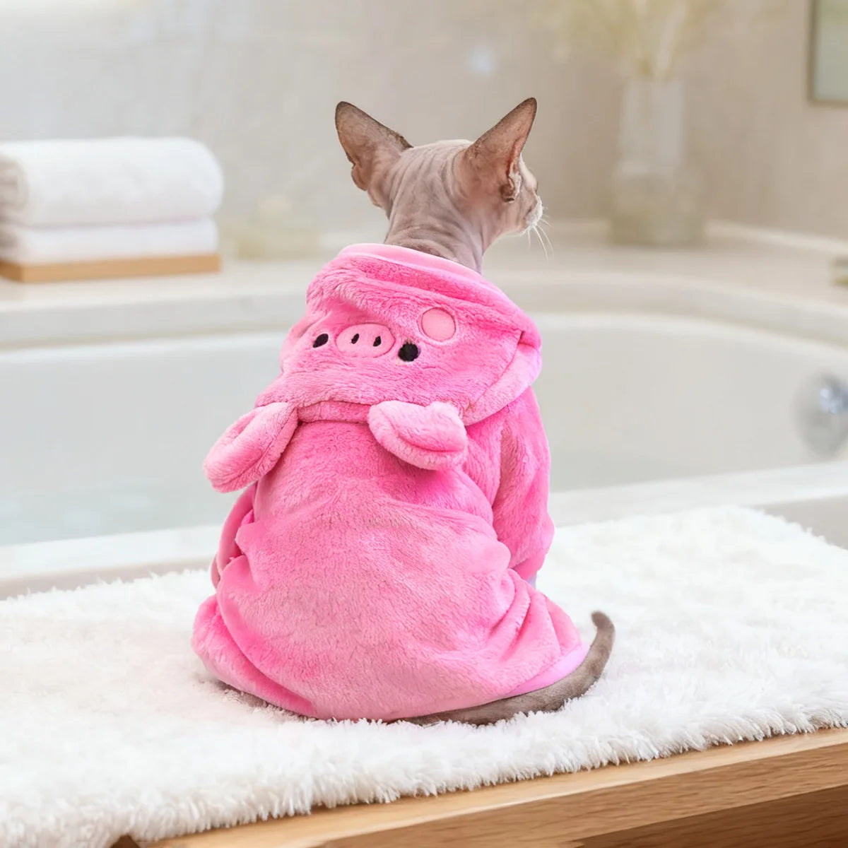PETCIRCLE pet clothes small dog cute dog cartoon bath towel bathrobe cat nightgown collection