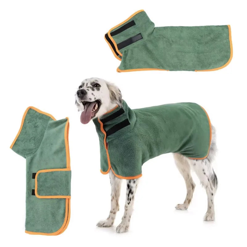 Large Dog Cat Bathrobe Full Coverage Super Absorbent Quick Dry Breathable Pet Robe Pet Health Care And Cleaning Pet Towels