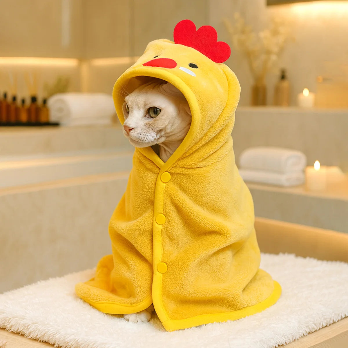 PETCIRCLE pet clothes small dog cute dog cartoon bath towel bathrobe cat nightgown collection