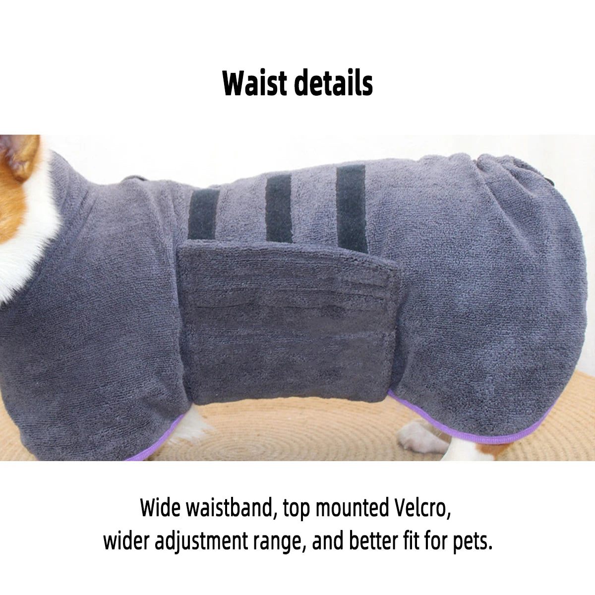 Dog Bathrobe Pet Absorbent Dog clothes Pet Quick-drying Microfiber Bathrobe for Medium and Large dog clothes bathrobe